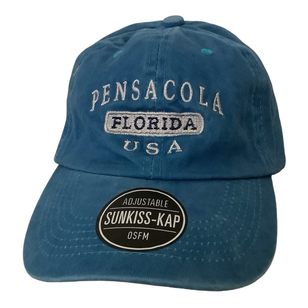 Pensacola Florida USA Hat Blue Scrap back Adjustable Sunkiss-Kap Unisex NWT